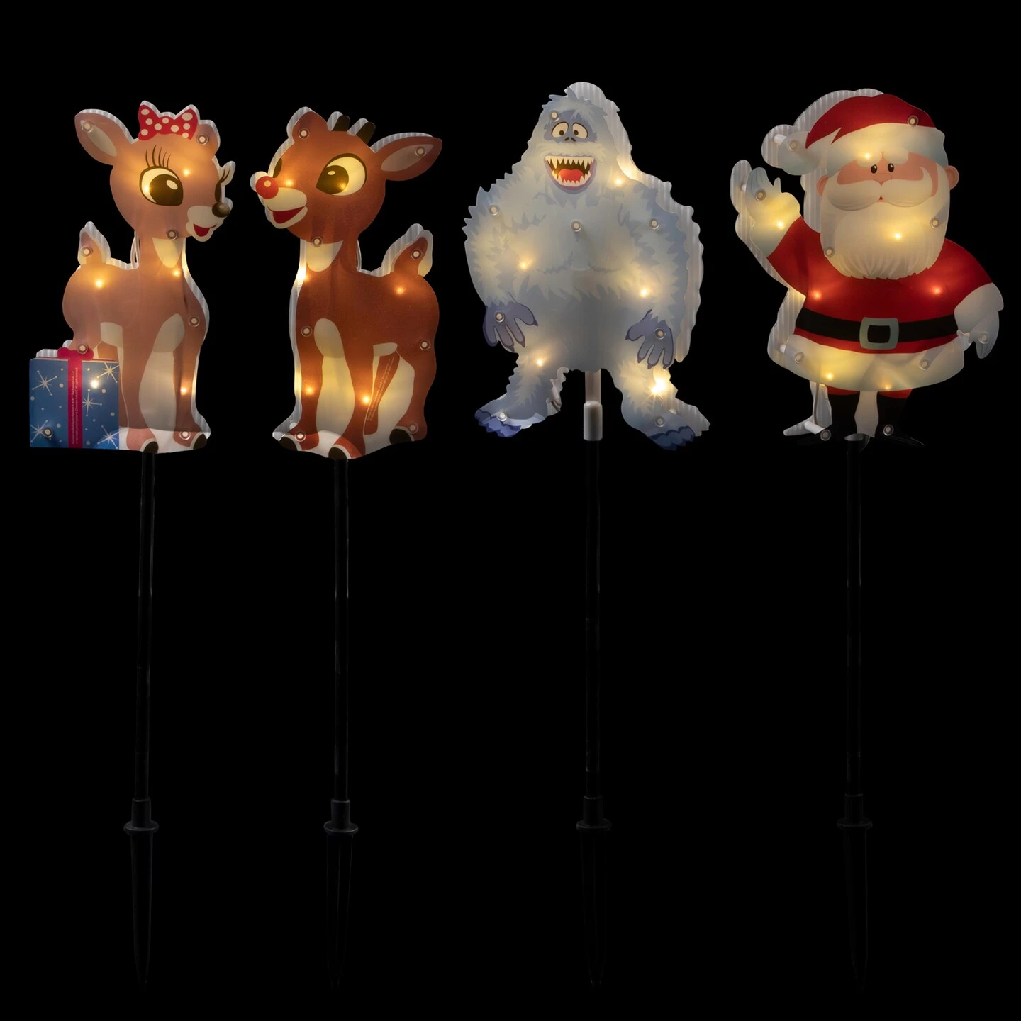 Northlight Lighted Rudolph And Friends Christmas Outdoor Pathway Markers - Set Of 4 Blue 6 Northlight Lighted Rudolph And Friends Christmas Outdoor Pathway Markers - Set Of 4 Blue - Image 4