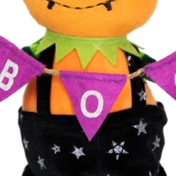 Northlight Jack O Lantern Halloween Decoration With Boo Banner- 14" Multi -Northlight 112202921675312