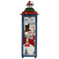 Northlight Red, White And Green "Snow" Christmas Lantern 15" -Northlight 1152950182112780960 2