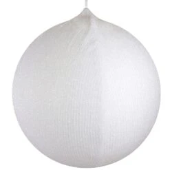 Northlight Inflatable Tinsel Commercial Outdoor Christmas Ball Ornament Decoration - 23.5" - White