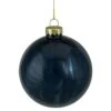 Northlight Shiny Glass Christmas Ball Ornament - 4" - Midnight Blue 1 Northlight Shiny Glass Christmas Ball Ornament - 4" - Midnight Blue -Northlight 1152950182666429088