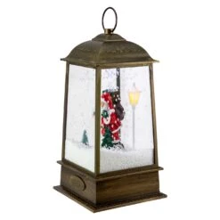 Northlight LED Lighted Snowing And Musical Santa Christmas Lantern - 13.5" Bronze 10 Northlight LED Lighted Snowing And Musical Santa Christmas Lantern - 13.5" Bronze -Northlight 1152950182702080672