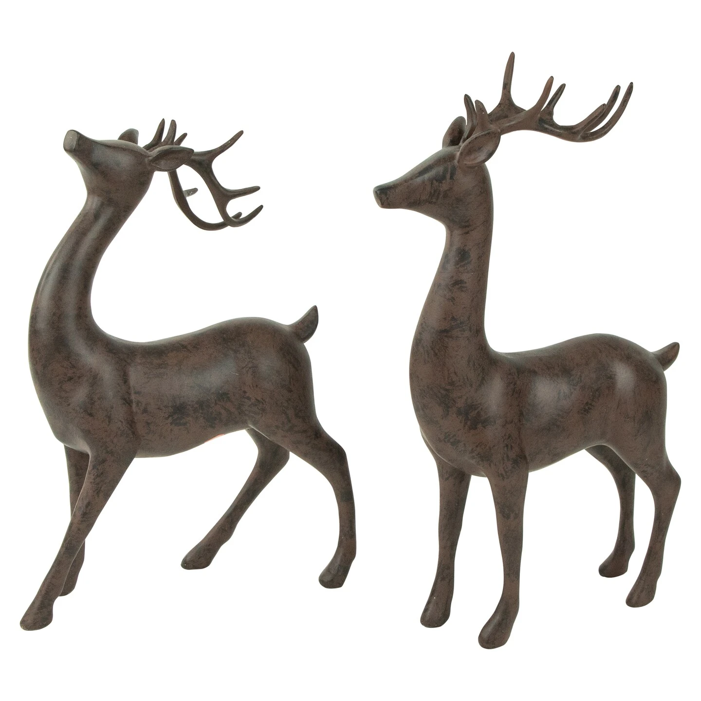 Northlight Standing Deer Christmas Decorations - 14" - Brown - Set Of 2 10 Northlight Standing Deer Christmas Decorations - 14" - Brown - Set Of 2 - Image 8