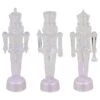 Northlight LED Lighted Icy Crystal Nutcracker Christmas Figures - 7.5" - Multicolor Lights -Set Of 3 Clear
