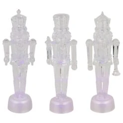 Northlight LED Lighted Icy Crystal Nutcracker Christmas Figures - 7.5" - Multicolor Lights -Set Of 3 Clear 15 Northlight LED Lighted Icy Crystal Nutcracker Christmas Figures - 7.5" - Multicolor Lights -Set Of 3 Clear -Northlight 1152950182936961696 2