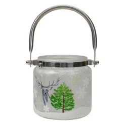 Northlight 4" Deer, Pine And Snowflakes Hand Painted Flameless Glass Candle Lantern Gray 15 Northlight 4" Deer, Pine And Snowflakes Hand Painted Flameless Glass Candle Lantern Gray -Northlight 1152950183459152544 2