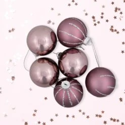 Northlight Shiny And Matte Christmas Glass Ball Ornaments - 2.25" (55mm) - Pink - 24ct 12 Northlight Shiny And Matte Christmas Glass Ball Ornaments - 2.25" (55mm) - Pink - 24ct -Northlight 1152977718116173024