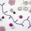 Northlight LED Faceted C6 Christmas Lights - Purple - 23' Green Wire - 70ct -Northlight 1153004471918364176