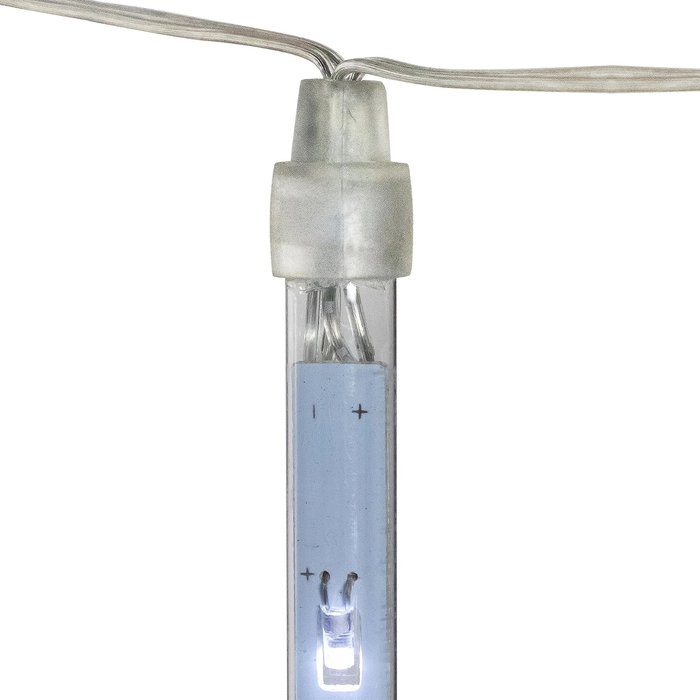 Northlight LED Transparent Dripping Icicle Christmas Light Tubes - Clear - 14' Clear Wire - 10ct 9 Northlight LED Transparent Dripping Icicle Christmas Light Tubes - Clear - 14' Clear Wire - 10ct - Image 7