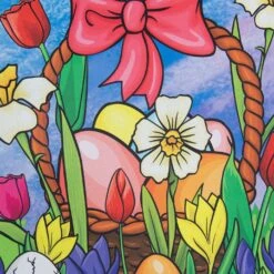 Northlight Welcome Easter Basket Outdoor House Flag 28" X 40" Green -Northlight 1153135680785476048