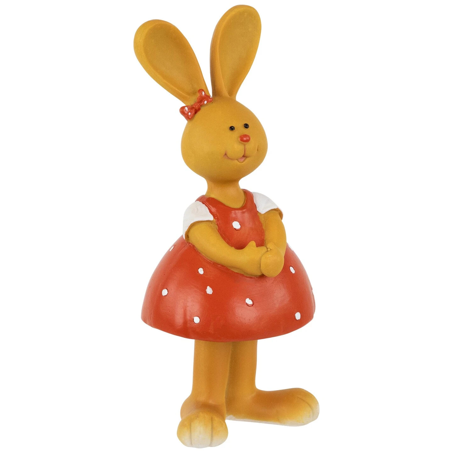 Northlight Bunny Girl In Polka Dot Dress Easter Outdoor Garden Statue - 8" Red 7 Northlight Bunny Girl In Polka Dot Dress Easter Outdoor Garden Statue - 8" Red - Image 5