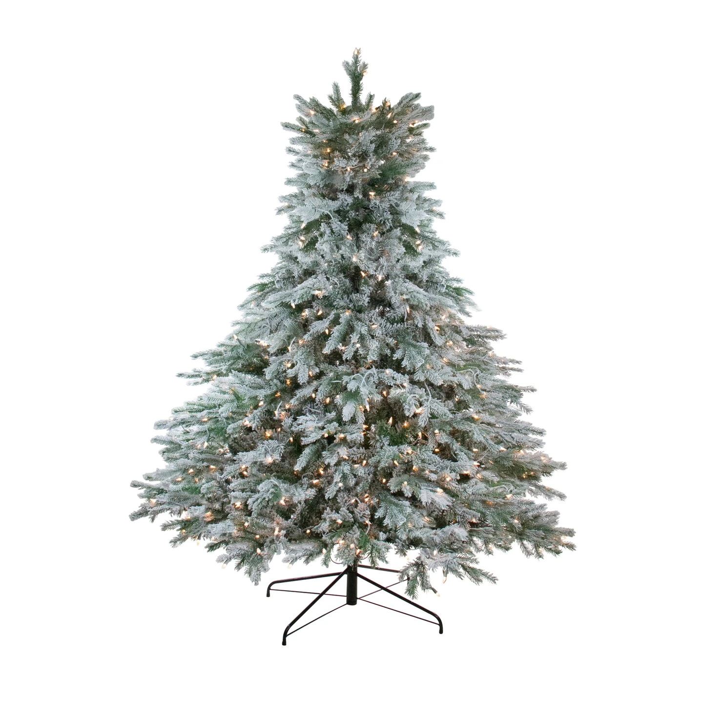 Northlight Real Touch™️ Pre-Lit Full Flocked Jasper Balsam Fir Artificial Christmas Tree - 7.5' - Clear Lights Green 10 Northlight Real Touch™️ Pre-Lit Full Flocked Jasper Balsam Fir Artificial Christmas Tree - 7.5' - Clear Lights Green - Image 8
