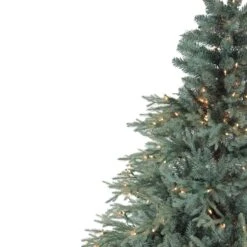 Northlight Real Touch™ Pre-Lit Artificial Full Fairbanks Alpine Christmas Tree - 6.5' - Clear Lights Green -Northlight 1153284957877559968