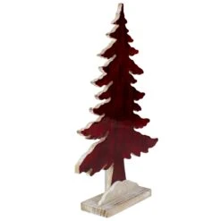 Northlight Stained Forest Tree On Washed Wood Base Christmas Decoration - 14" Red 8 Northlight Stained Forest Tree On Washed Wood Base Christmas Decoration - 14" Red -Northlight 1153284958153728672