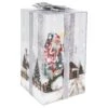 Northlight Lighted And Musical Santa Snowing Gift Box With Ribbon Christmas Decoration - 12" Red -Northlight 1153284958294237856