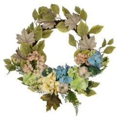 Northlight Floral And Gourds Thanksgiving Artificial Wreath - 22" - Green And Blue 11 Northlight Floral And Gourds Thanksgiving Artificial Wreath - 22" - Green And Blue -Northlight 1153284958529118880 2
