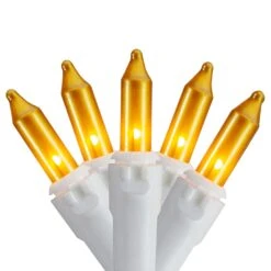 Northlight Mini Incandescent Icicle Christmas Lights - Opaque Gold - 3.5' White Wire - 100ct 11 Northlight Mini Incandescent Icicle Christmas Lights - Opaque Gold - 3.5' White Wire - 100ct -Northlight 1153284958644462240