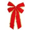Northlight Velveteen 4-Loop Christmas Bow Decoration - 24" X 38" - Red And Gold 2 Northlight Velveteen 4-Loop Christmas Bow Decoration - 24" X 38" - Red And Gold -Northlight 1153284958697415328