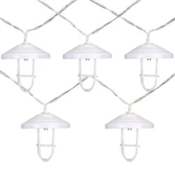 Northlight LED Lantern Christmas Light Set - 3' Clear Wire - 10ct White -Northlight 1153284959127462560