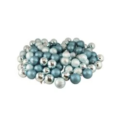 Northlight Shatterproof 3-Finish Christmas Ball Ornaments - 2.5" (60mm) - Ocean Blue - 100ct 9 Northlight Shatterproof 3-Finish Christmas Ball Ornaments - 2.5" (60mm) - Ocean Blue - 100ct -Northlight 1153284959416738464