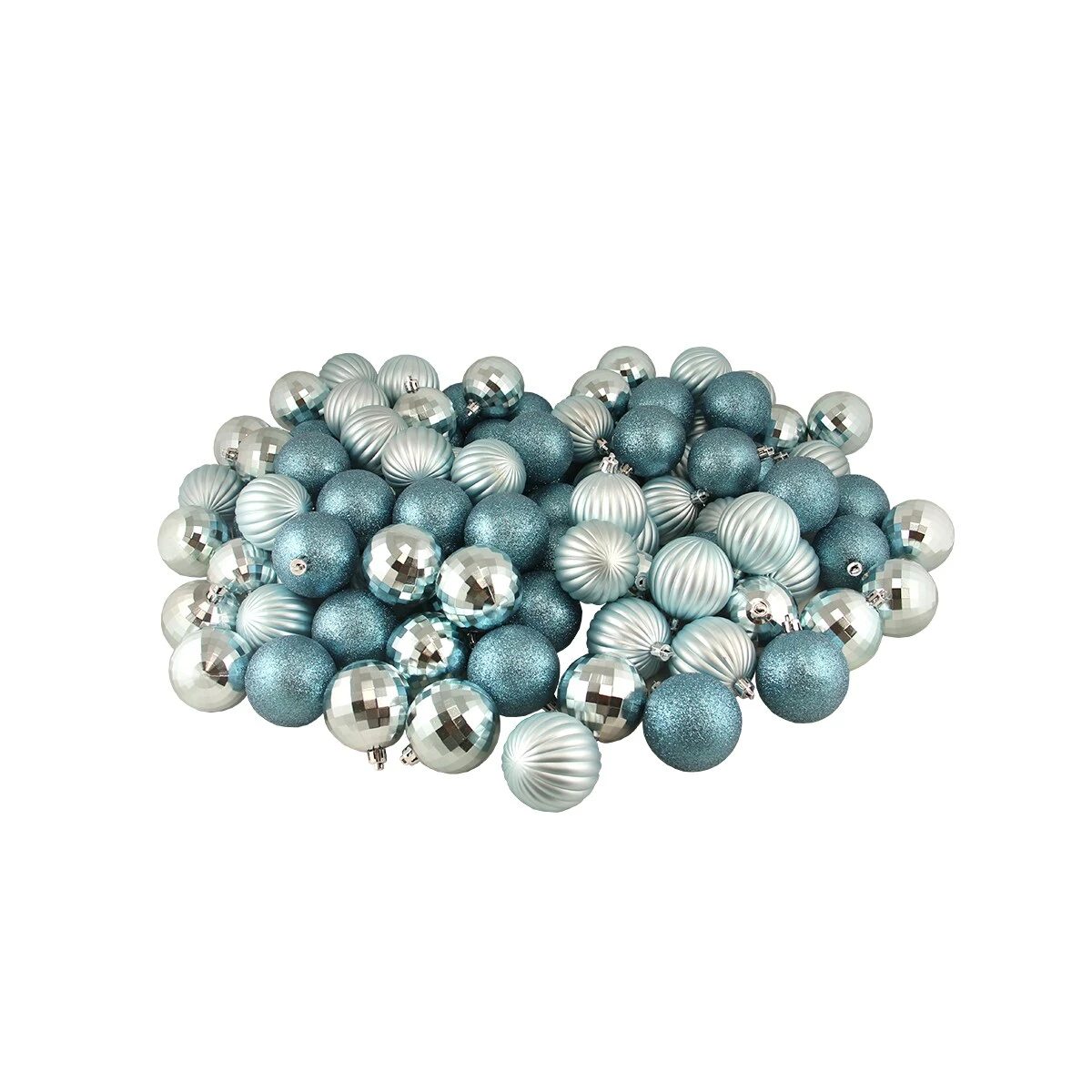 Northlight Shatterproof 3-Finish Christmas Ball Ornaments - 2.5" (60mm) - Ocean Blue - 100ct 5 Northlight Shatterproof 3-Finish Christmas Ball Ornaments - 2.5" (60mm) - Ocean Blue - 100ct - Image 3
