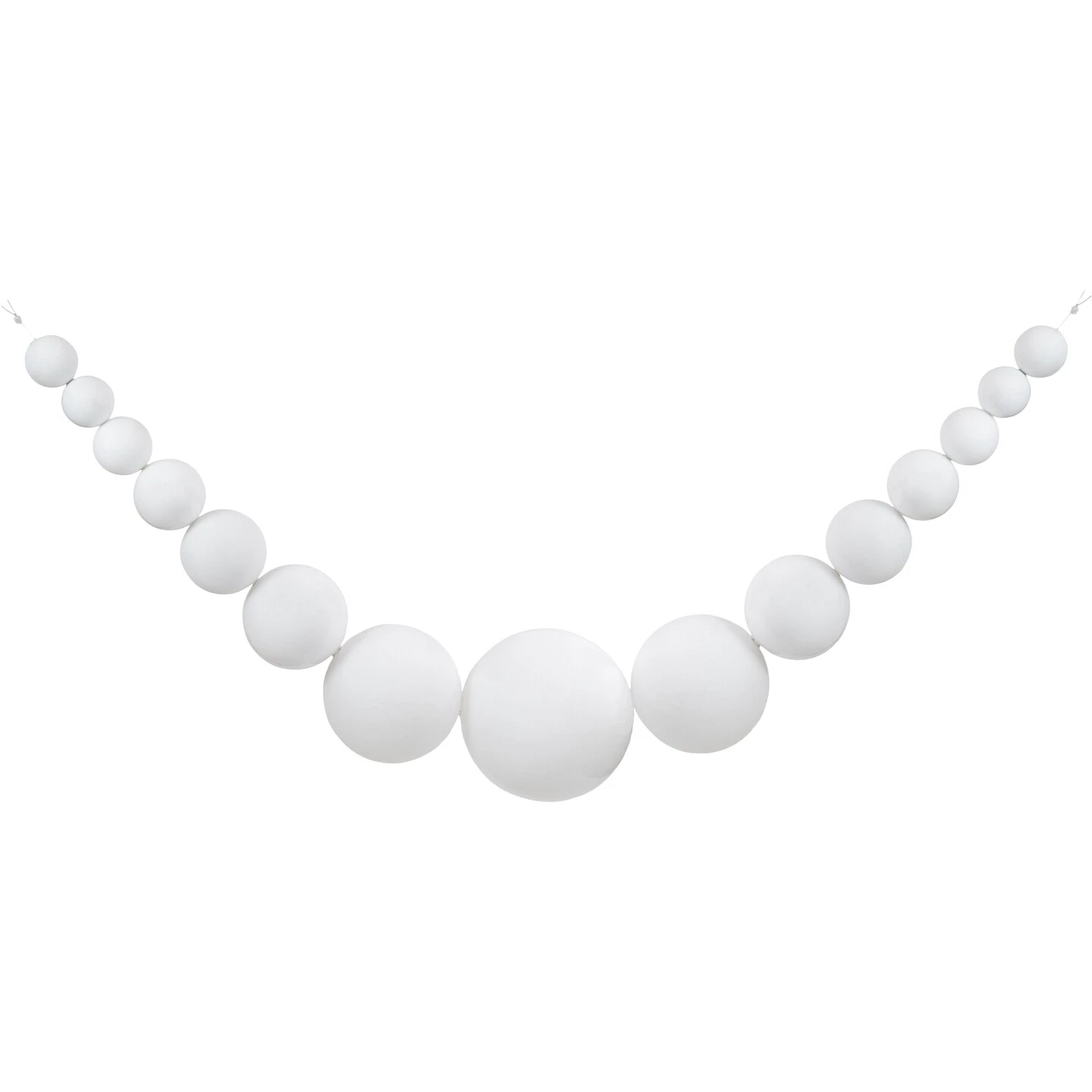 Northlight 6' White Shiny And Matte Shatterproof Ball Christmas Swag 9 Northlight 6' White Shiny And Matte Shatterproof Ball Christmas Swag - Image 7