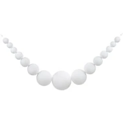 Northlight 6' White Shiny And Matte Shatterproof Ball Christmas Swag