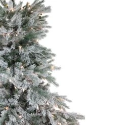 Northlight Real Touch™️ Pre-Lit Full Flocked Jasper Balsam Fir Artificial Christmas Tree - 7.5' - Clear Lights Green 13 Northlight Real Touch™️ Pre-Lit Full Flocked Jasper Balsam Fir Artificial Christmas Tree - 7.5' - Clear Lights Green -Northlight 1153301796162626208