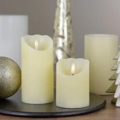 Northlight 4" Off White Flameless Battery Operated Flickering Wax LED Candle Ivory -Northlight 1153301796434600608