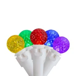 Northlight LED G12 Berry Faceted Christmas Lights - Multi-color - 15.9' White Wire - 50ct -Northlight 1153301796627538592