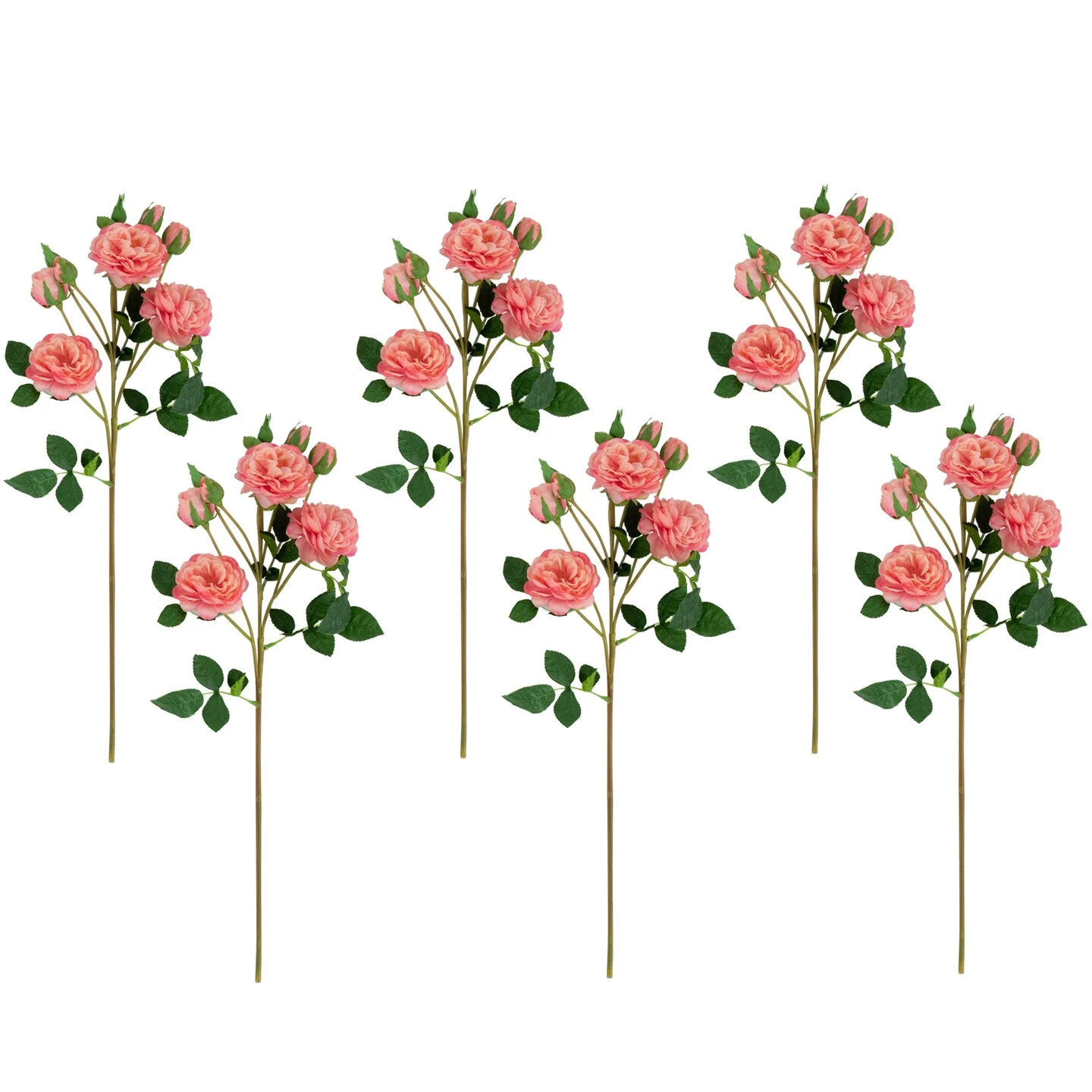 Northlight Real Touch™ Pink Artificial Camellia Rose Floral Sprays, Set Of 6 - 23" 4 Northlight Real Touch™ Pink Artificial Camellia Rose Floral Sprays, Set Of 6 - 23" - Image 2