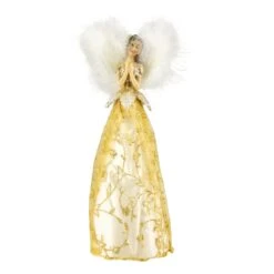 Northlight 10" Gold And White Angel Christmas Tree Topper, Unlit 15 Northlight 10" Gold And White Angel Christmas Tree Topper, Unlit -Northlight 1153301797987148448 2