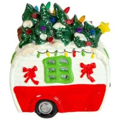 Northlight LED Lighted Santa And Snowman Camper Christmas Decoration - 7.75" Multi -Northlight 1153346373782947040