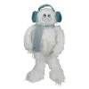 Northlight Plush Sitting Yeti With Earmuffs Christmas Figure - 18" - White And Blue