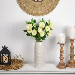 Northlight Real Touch™ White Artificial Camellia Rose Floral Sprays, Set Of 6 - 23" -Northlight 1153394048128402656