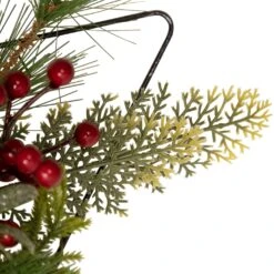 Northlight 24" Pine Christmas Tree Wall Hanging Decoration With Berries And Holly Green 12 Northlight 24" Pine Christmas Tree Wall Hanging Decoration With Berries And Holly Green -Northlight 1153394049131037920