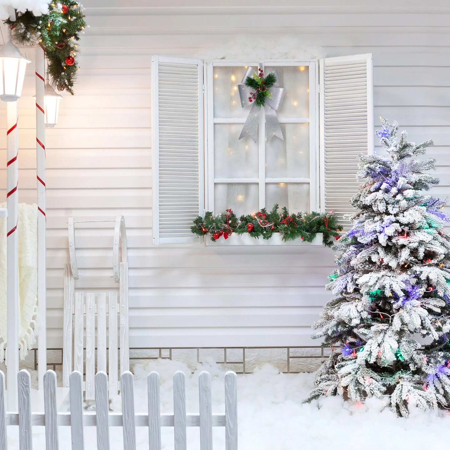 Northlight 19" LED Lighted Sliver Tinsel Bow Christmas Decoration Silver 6 Northlight 19" LED Lighted Sliver Tinsel Bow Christmas Decoration Silver - Image 4