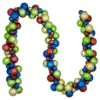 Northlight 2-Finish Shatterproof Christmas Ball Garland - 6' X 3.5" - Multi-Color - Unlit