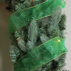 Northlight Glittering Green And Gold Solid Wired Christmas Craft Ribbon 2.5" X 10 Yards 9 Northlight Glittering Green And Gold Solid Wired Christmas Craft Ribbon 2.5" X 10 Yards -Northlight 1153422314601570976