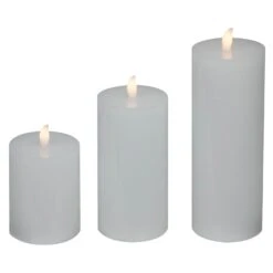 Northlight LED Solid Flameless Flickering Wax Pillar Candles - 8" - White - Set Of 3 15 Northlight LED Solid Flameless Flickering Wax Pillar Candles - 8" - White - Set Of 3 -Northlight 1153436441628460256