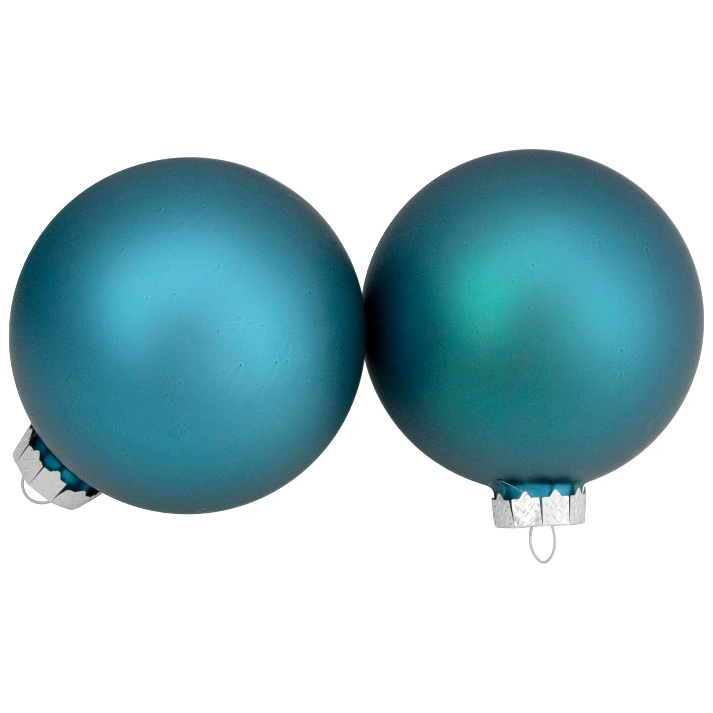 Northlight 4ct Turquoise Blue 2-Finish Glass Ball Christmas Ornaments 4" 7 Northlight 4ct Turquoise Blue 2-Finish Glass Ball Christmas Ornaments 4" - Image 5
