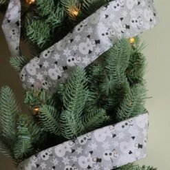 Northlight Pack Of 12 Shiny Silver Snowmen And Snowflakes Wired Christmas Craft Ribbon 2.5" X 120 Yards 10 Northlight Pack Of 12 Shiny Silver Snowmen And Snowflakes Wired Christmas Craft Ribbon 2.5" X 120 Yards -Northlight 1153436443077395680