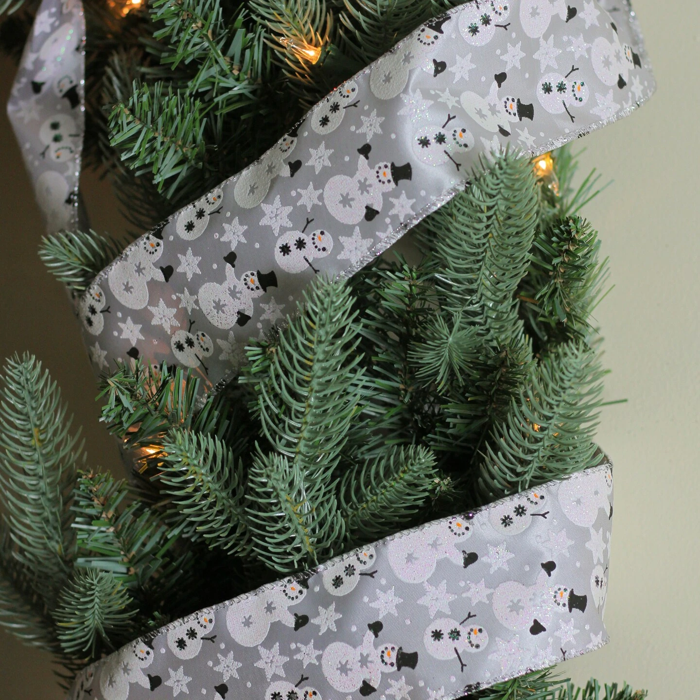 Northlight Pack Of 12 Shiny Silver Snowmen And Snowflakes Wired Christmas Craft Ribbon 2.5" X 120 Yards 6 Northlight Pack Of 12 Shiny Silver Snowmen And Snowflakes Wired Christmas Craft Ribbon 2.5" X 120 Yards - Image 4