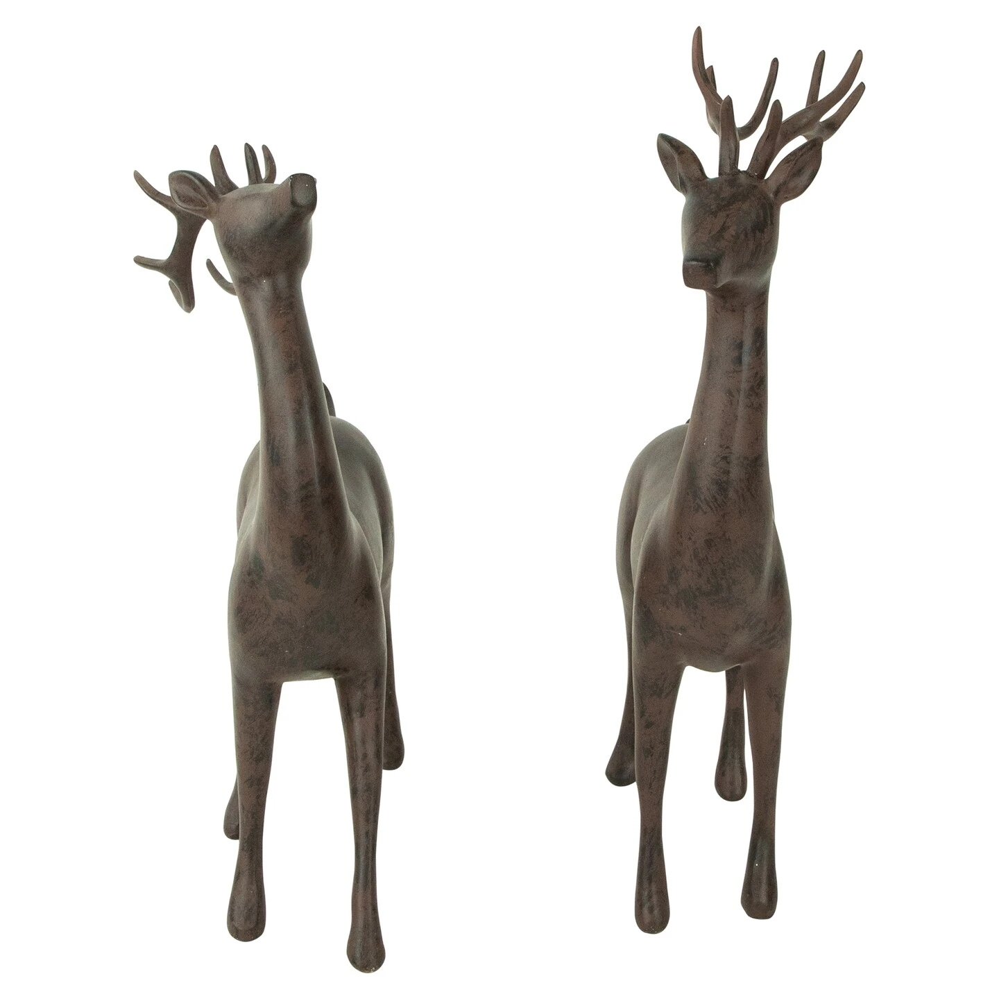 Northlight Standing Deer Christmas Decorations - 14" - Brown - Set Of 2 9 Northlight Standing Deer Christmas Decorations - 14" - Brown - Set Of 2 - Image 7