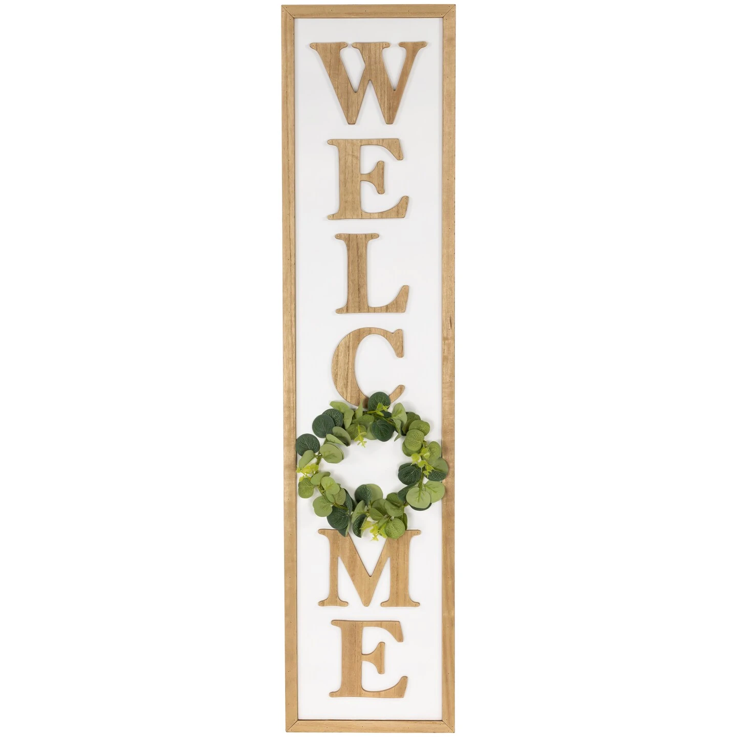 Northlight "Welcome" Wooden Framed Outdoor Porch Sign- 40" Brown 5 Northlight "Welcome" Wooden Framed Outdoor Porch Sign- 40" Brown - Image 3