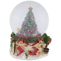 Northlight Gifts Under The Christmas Tree Musical Snow Globe - 6.5" Green -Northlight 1153445778406589664