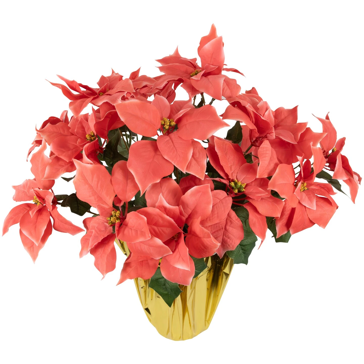 Northlight Artificial Christmas Poinsettia With Wrapped Base - 28" - Pink 7 Northlight Artificial Christmas Poinsettia With Wrapped Base - 28" - Pink - Image 5