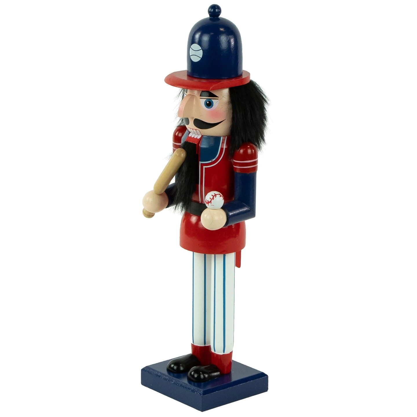 Northlight 14" Red And Blue Wooden Christmas Nutcracker Baseball Player 7 Northlight 14" Red And Blue Wooden Christmas Nutcracker Baseball Player - Image 5