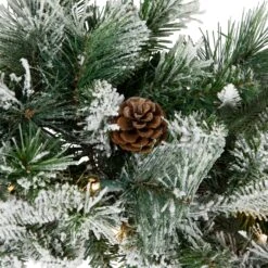 Northlight Real Touch™️ Pre-Lit Flocked Rosemary Emerald Angel Pine Artificial Christmas Wreath - 30" - Clear LED Lights Green 15 Northlight Real Touch™️ Pre-Lit Flocked Rosemary Emerald Angel Pine Artificial Christmas Wreath - 30" - Clear LED Lights Green -Northlight 1153465324882773216