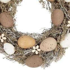 Northlight 12" Natural Earth Speckled Egg Easter Twig Wreath Brown -Northlight 1153465325023282400